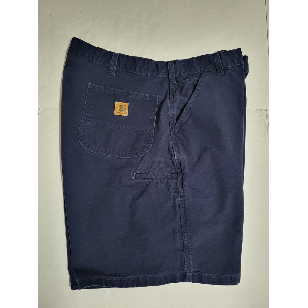 Carhartt Shorts Men's Size 42 Blue Relaxed Fit Cargo Canvas Stretch